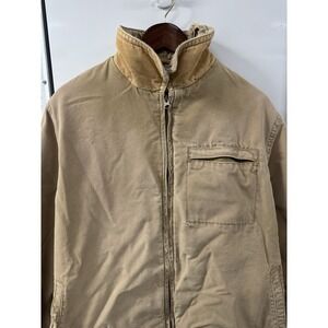 Vintage Mossimo Detroit Canvas Jacket Brown Distressed Mens M/L Y2K Santa Fe